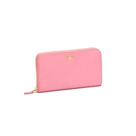 Prada-Carteira Saffiano Zippy-Rosa