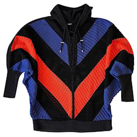 Balmain Pullover Schwarz Blau Orange