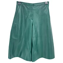 Khaite-KHAITE  Shorts T.US 2 Leather-Green