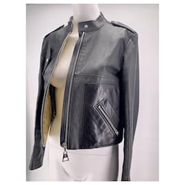 Louis Vuitton-LOUIS VUITTON  Leather jackets T.fr 38 Leather-Black