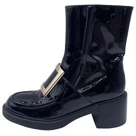 ROGER VIVIER Botines T.UE 39 cuero Negro