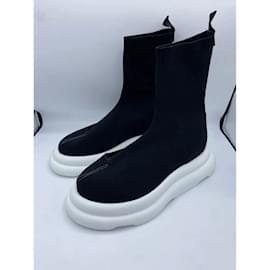 Autre Marque-NON SIGNE / UNSIGNED  Ankle boots T.eu 39 cloth-Black