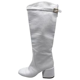 Fendi-FENDI  Boots T.eu 40 Leather-White