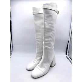 Fendi-FENDI  Boots T.eu 40 Leather-White
