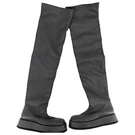 Autre Marque-GIA BORGHINI  Boots T.eu 37.5 Leather-Grey
