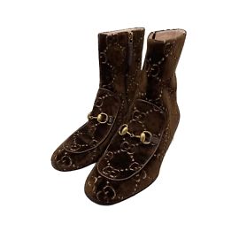 GUCCI  Boots T.eu 37.5 Leather Grey