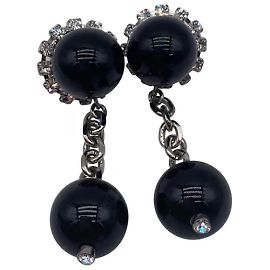 CAROLINA HERRERA Pendientes T.  metal Negro