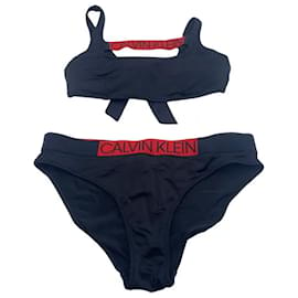 Calvin Klein-CALVIN KLEIN Bañadores Camiseta.Poliéster Internacional S-Negro
