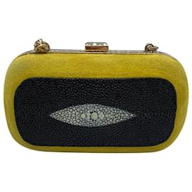 Autre Marque-CAROLINE DE MARCHI  Handbags T.  Exotic leathers-Yellow