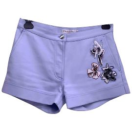 Shorts CHRISTIAN DIOR T.fr 38 Algodão Azul