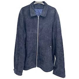 Autre Marque-DE FURSAC  Leather jackets T.fr 54 Leather-Navy blue