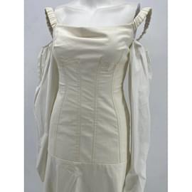 Ellery-ELLERY Robes T.fr 40 cotton-Blanc
