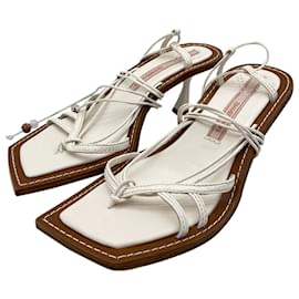 Zimmermann-ZIMMERMANN Sandalias T.UE 38 cuero-Blanco