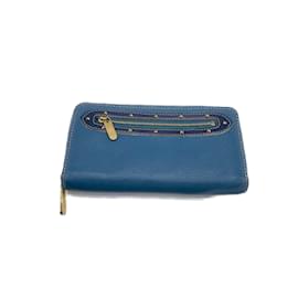 Louis Vuitton-LOUIS VUITTON  Wallets T.  Leather-Blue