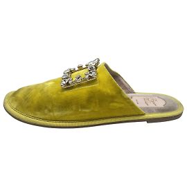 ROGER VIVIER Sandalen T.EU 37.5 Samt Gelb