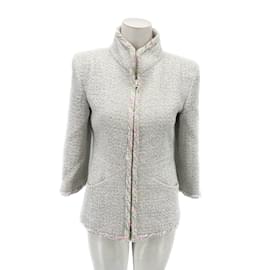 Chanel-CHANEL Giacche T.fr 38 WOOL-Bianco