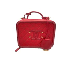 Chanel-CHANEL Handtaschen T.  Rindsleder-Rot