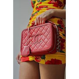 Chanel-CHANEL  Handbags T.  Leather-Red