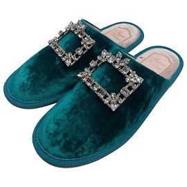 ROGER VIVIER Sandalen T.EU 37 Samt Grün