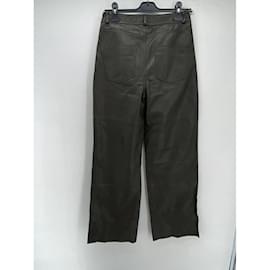 Autre Marque-LES COYOTES DE PARIS  Trousers T.International S Leather-Khaki