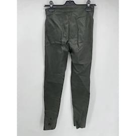 Balenciaga-BALENCIAGA  Trousers T.International XS Leather-Khaki