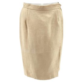 YVES SAINT LAURENT Saias T.fr 42 linho Bege