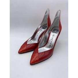 Givenchy-GIVENCHY  Heels T.eu 37.5 Leather-Red