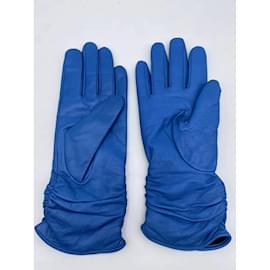 Gestuz-GESTUZ Handschuhe T.Internationales S-Leder-Blau