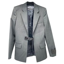 Off White OFF-WHITE  Jackets T.fr 48 WOOL Grey
