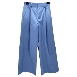 Autre Marque Pantalon SUR MESURE T.International XS Polyester Bleu