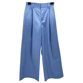 Autre Marque-Pantalon SUR MESURE T.International XS Polyester-Bleu