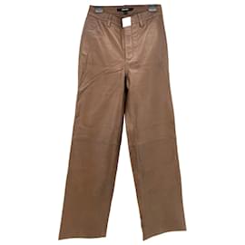 Autre Marque-KSUBI Pantalon T.US 26 cuir de vachette-Marron