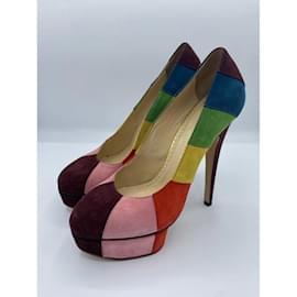 Charlotte Olympia-CHARLOTTE OLYMPIA  Heels T.eu 36.5 Suede-Multiple colors