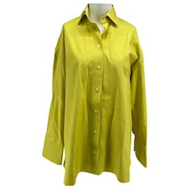 Autre Marque-NON SIGNE / UNSIGNED  Tops T.International S Cotton-Yellow