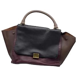 Céline-CELINE  Handbags T.  Leather-Dark red