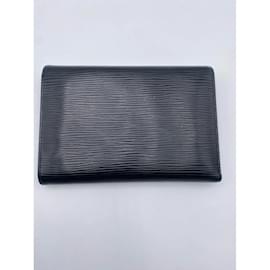 Louis Vuitton-LOUIS VUITTON  Wallets T.  Leather-Black