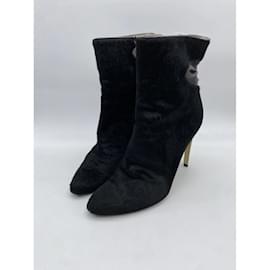 Autre Marque-BETTINA VERMILLON  Ankle boots T.EU 38.5 Pony-style calfskin-Black
