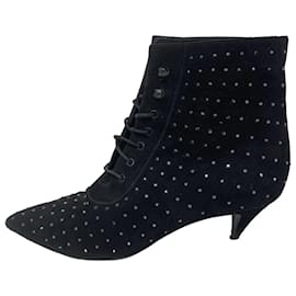 Saint Laurent-SAINT LAURENT  Ankle boots T.eu 39 Suede-Black