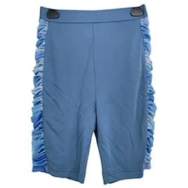 Ganni-GANNI Shorts T.fr 38 SINTÉTICO-Azul
