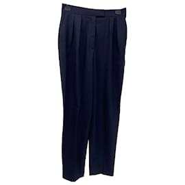 Autre Marque-ROHE  Trousers T.fr 38 WOOL-Navy blue