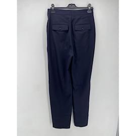 Autre Marque-ROHE  Trousers T.fr 38 WOOL-Navy blue