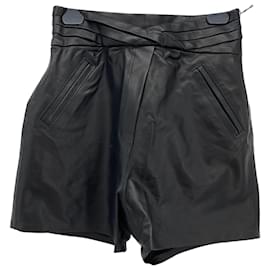 RTA-Pantalones cortos RTA.fr 36 cuero-Negro