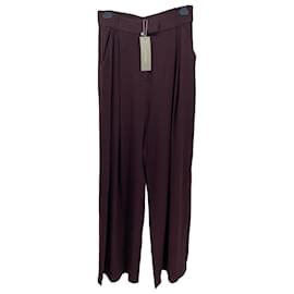 Autre Marque-THREE GRACES LONDON  Trousers T.UK 10 WOOL-Dark red