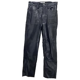 Autre Marque-AGOLDE  Trousers T.International S Leather-Black