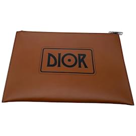 Dior-Petits sacs DIOR, portefeuilles et étuis T.  cuir de vachette-Camel
