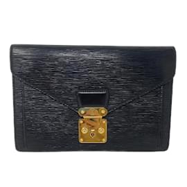 Louis Vuitton-LOUIS VUITTON  Clutch bags T.  Leather-Black