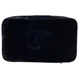 Chanel-CHANEL  Clutch bags T.  velvet-Black