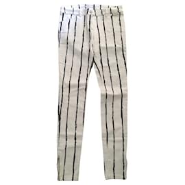 Balenciaga-Gestreifte Jeans-Weiß