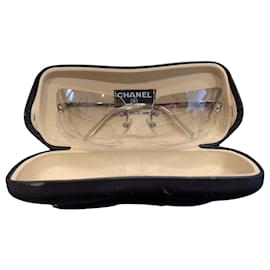 Chanel-lunettes de soleil Chanel-Argenté