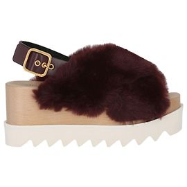 Stella Mc Cartney Stella McCartney Furry Elyse Plateausandalen Lila